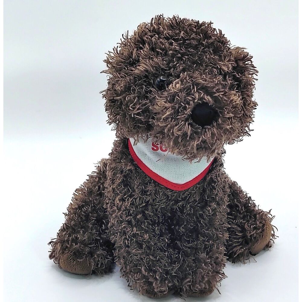 JAAG Scheels BROWN  Labradoodle Curly Plush Puppy Dog  Stuffed Animal Toy